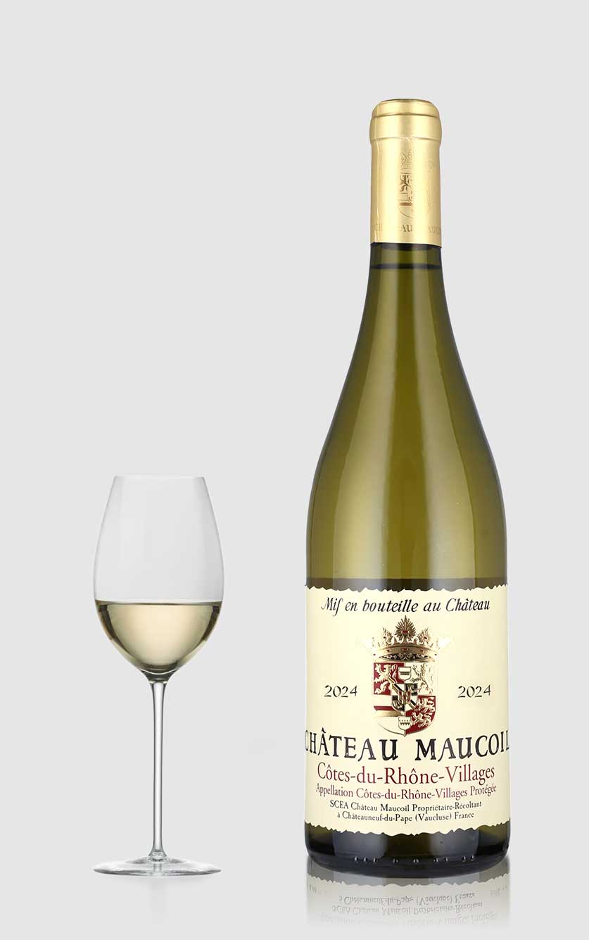 Chateau Maucoil Cote   Rhone Villages Blanc øko 2024