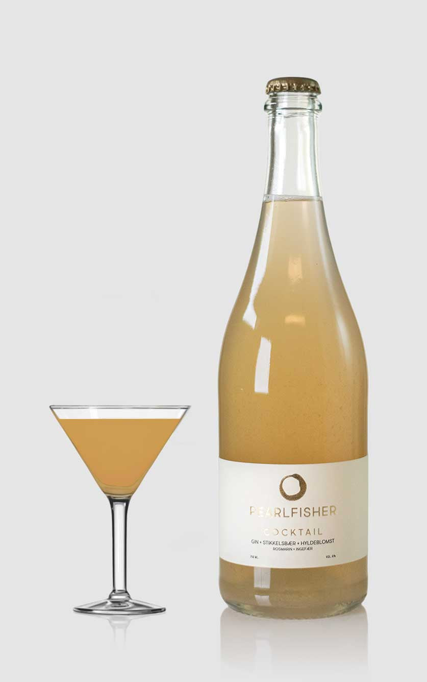 Pearlfisher Cocktail Med Gin  Stikkelsbær  Hyldeblomst  Rosmarin   Ingefær