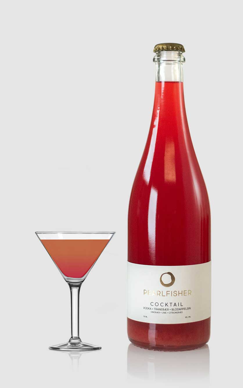 Pearlfisher Cocktail Med Vodka   Tranebær   Blodappelsin   Hindbær   Lime   Citrongræs