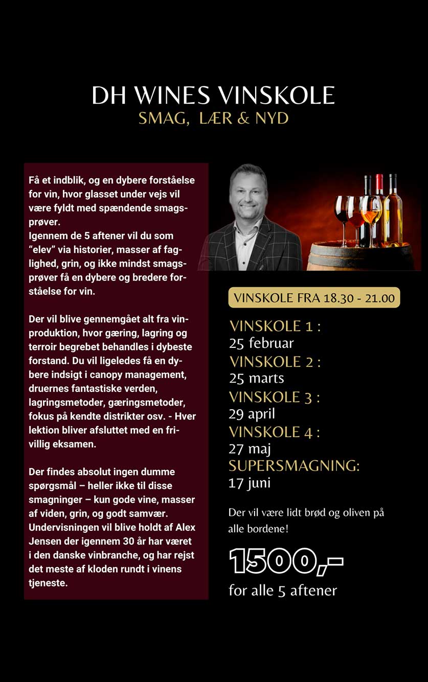 Wines Vinskole 2026     Dage