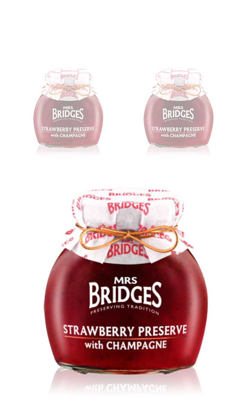 Mrs  Bridges Jordbærsyltetøj Med Champagne