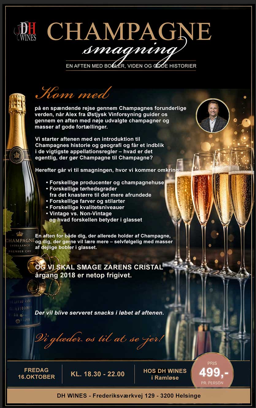 Champagneaften   Ramløse 16 Oktober 2026   18 30-22 00