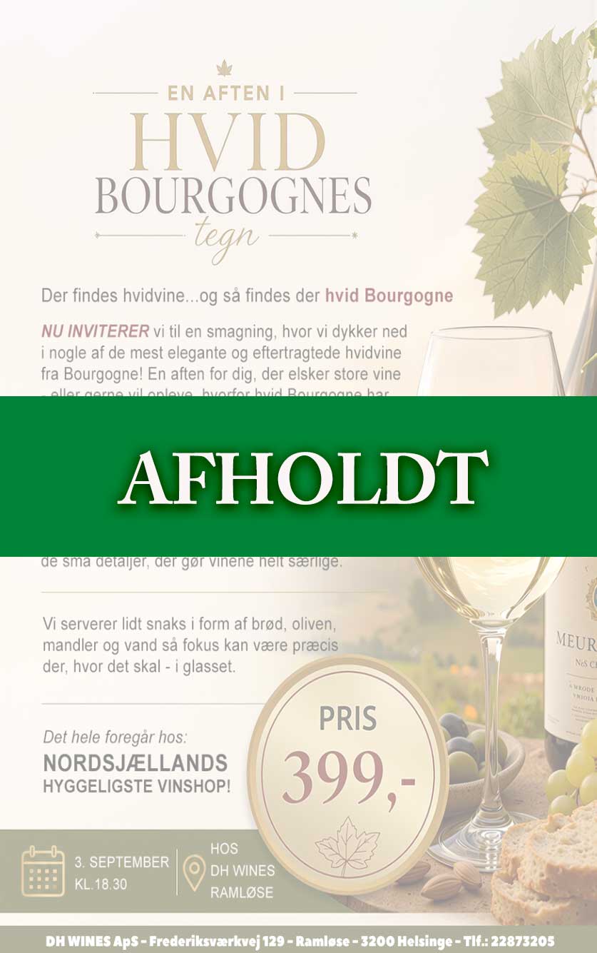 Hvid Bourgogne-smagning Hos   Wines   September    18 30-22 00 2026