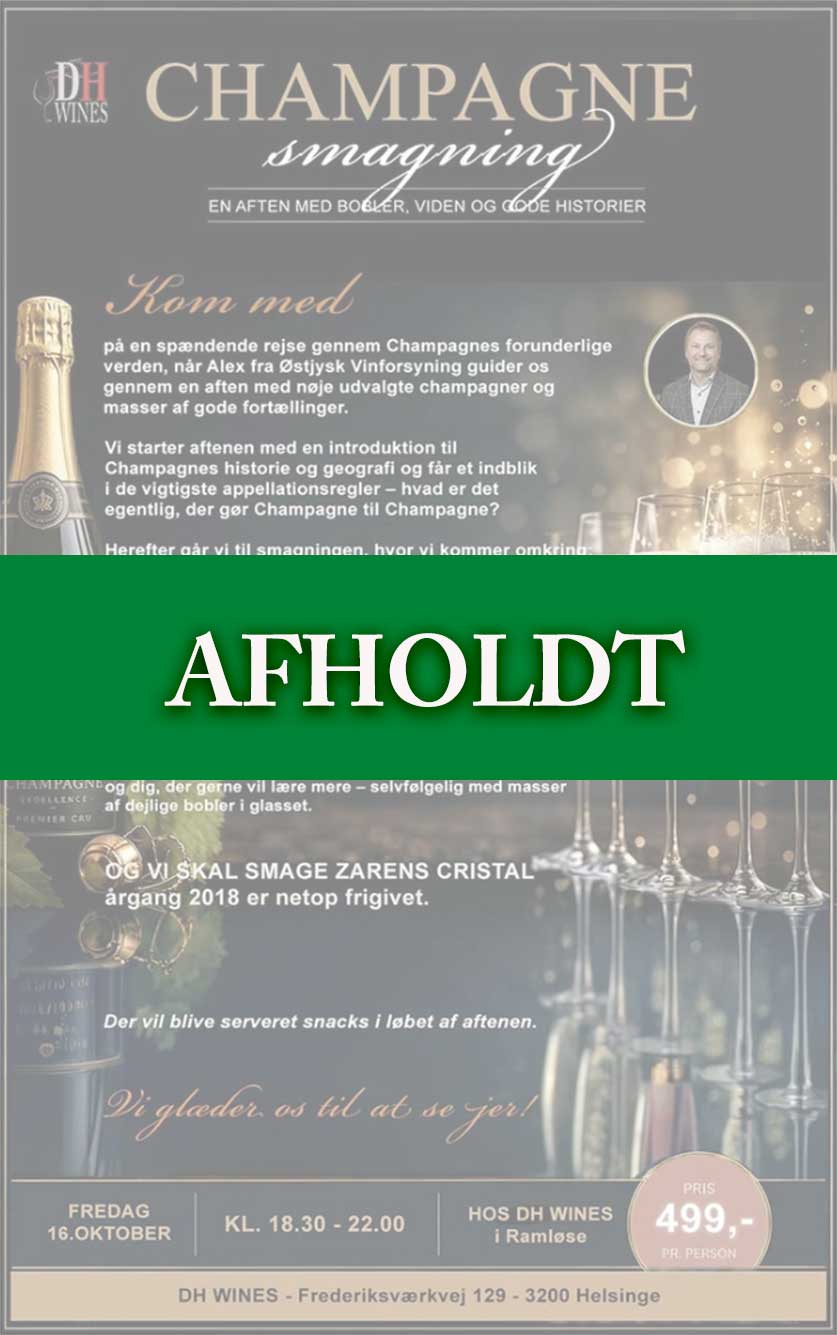 Champagneaften   Ramløse 16 Oktober 2026   18 30-22 00